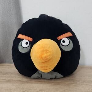 Angry Birds black Bomb Bird Plush Toy 11" Toy Pillow Stuffed Animal Collection